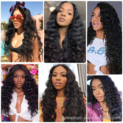 HD Transparent double drawn water Wave for black women raw mink cuticle aligned remy brazilian virgin lace front human hair wigs